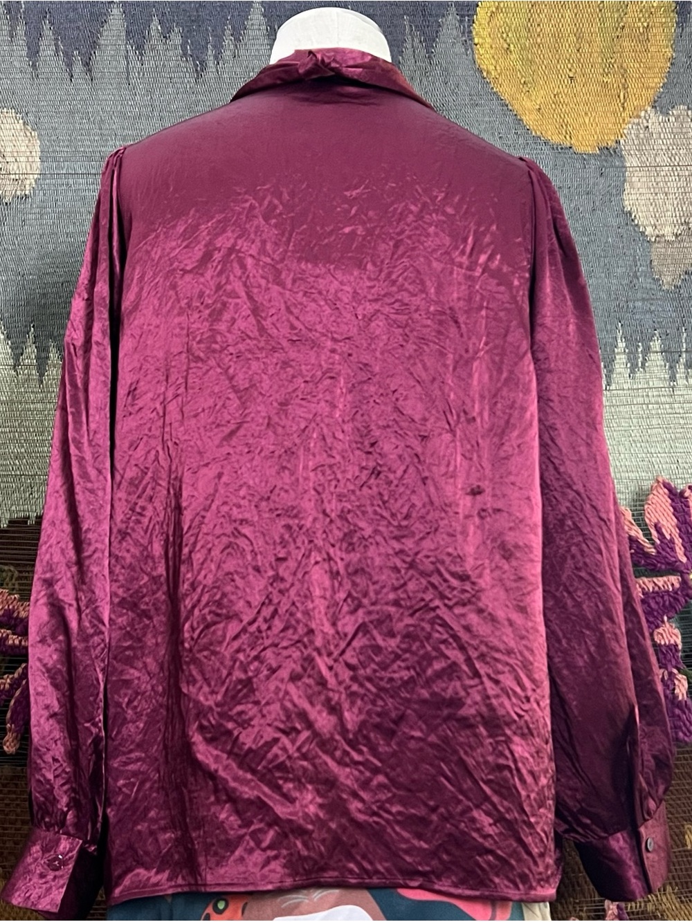 Esqualo Satin Bow Shirt 12 - Picture 13 of 16
